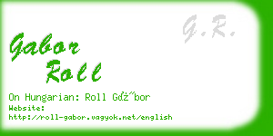 gabor roll business card